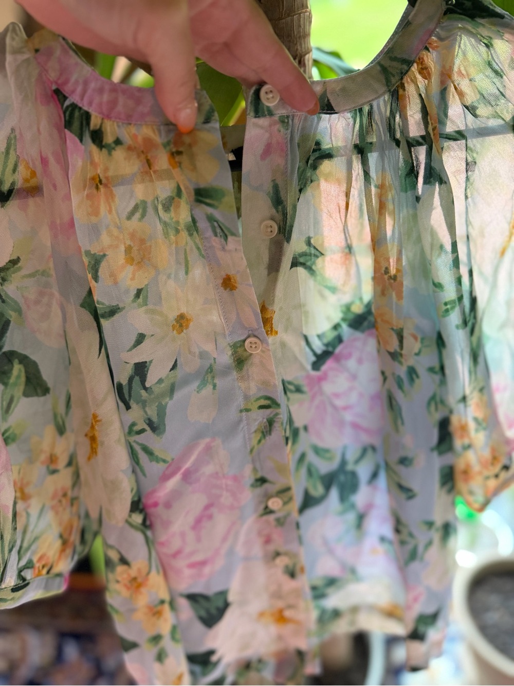 Anthropologie Sanctuary Sheer Floral Button Blouse - NWOT- Never Worn - Picture 2 of 5